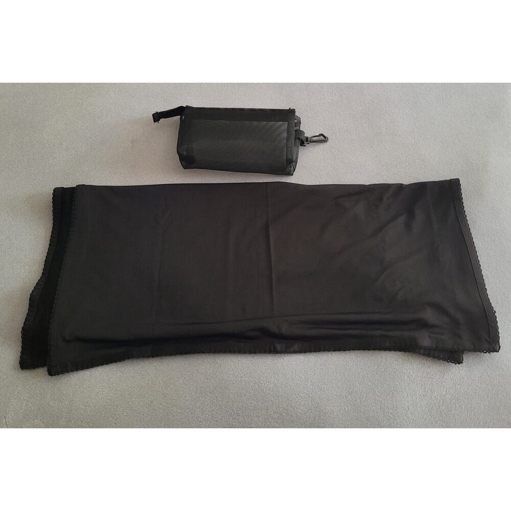 MAGELLAN'S Travel/Packable Black Shawl/Wrap 22"x72" Folds down to 7"X5"X2" Pouch - Picture 2 of 9